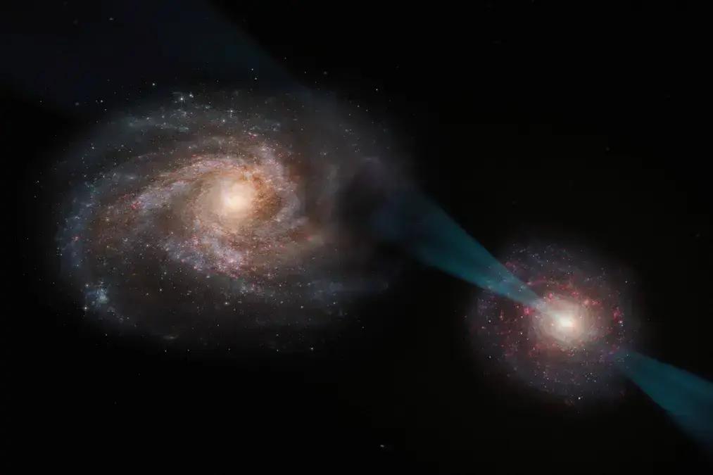 Astrônomos registram colisão inédita entre galáxias antes de fusão