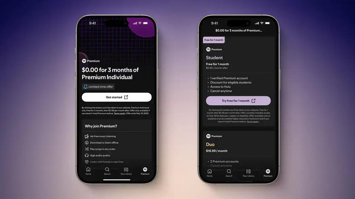 Spotify atualiza app para iPhone com opções de pagamento fora do aplicativo