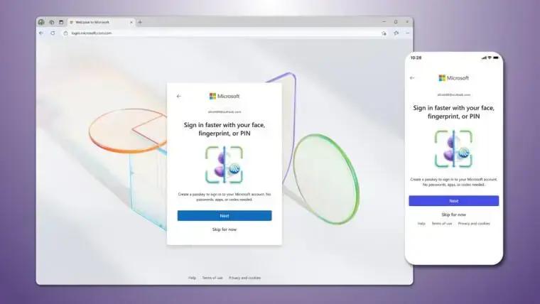 Microsoft elimina senhas por padrão em novas contas