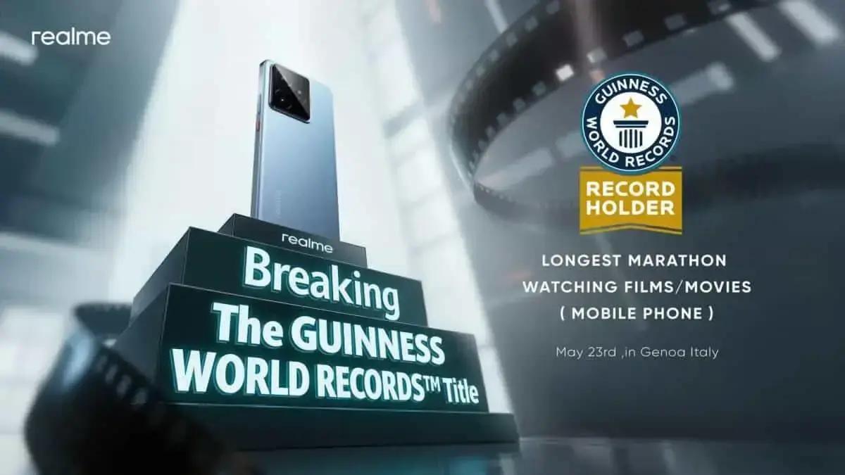 Realme GT 7 bate recorde mundial ao reproduzir filmes por 24 horas sem parar