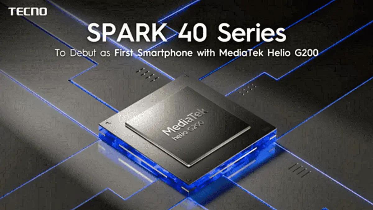 Tecno Spark 40 Series chega ao mercado global com o processador Helio G200