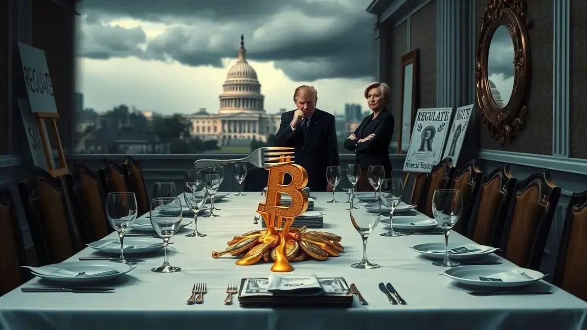Elizabeth Warren critica jantar de Trump financiado por criptomoedas por falta de ética