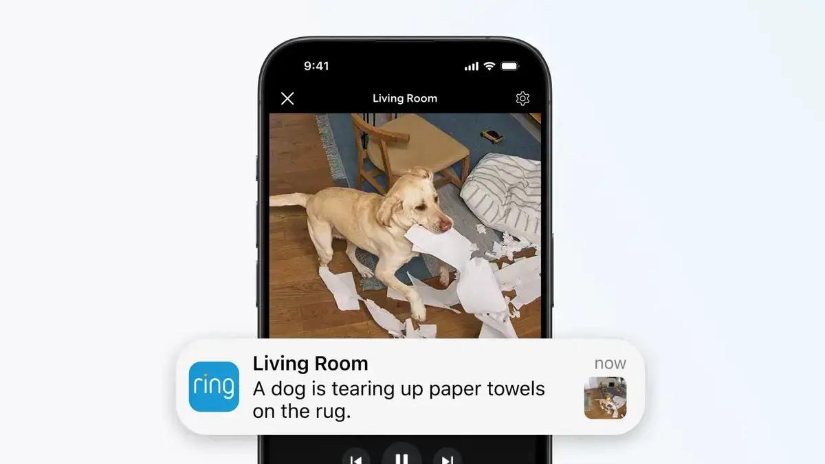 Ring adiciona descrições de vídeo por IA às notificações do app no iPhone