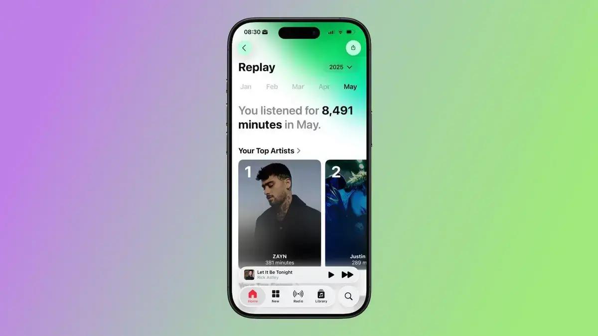 iOS 26 simplifica acesso ao Apple Music Replay no aplicativo