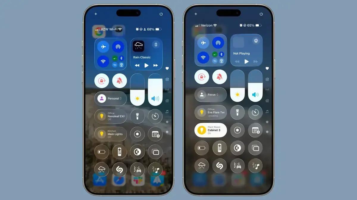 iOS 26 Beta 2 corrige design do Centro de Controle