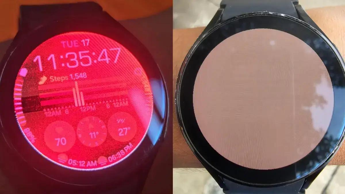 Galaxy Watch 4 enfrenta aumento de casos de tela vermelha e inutilização