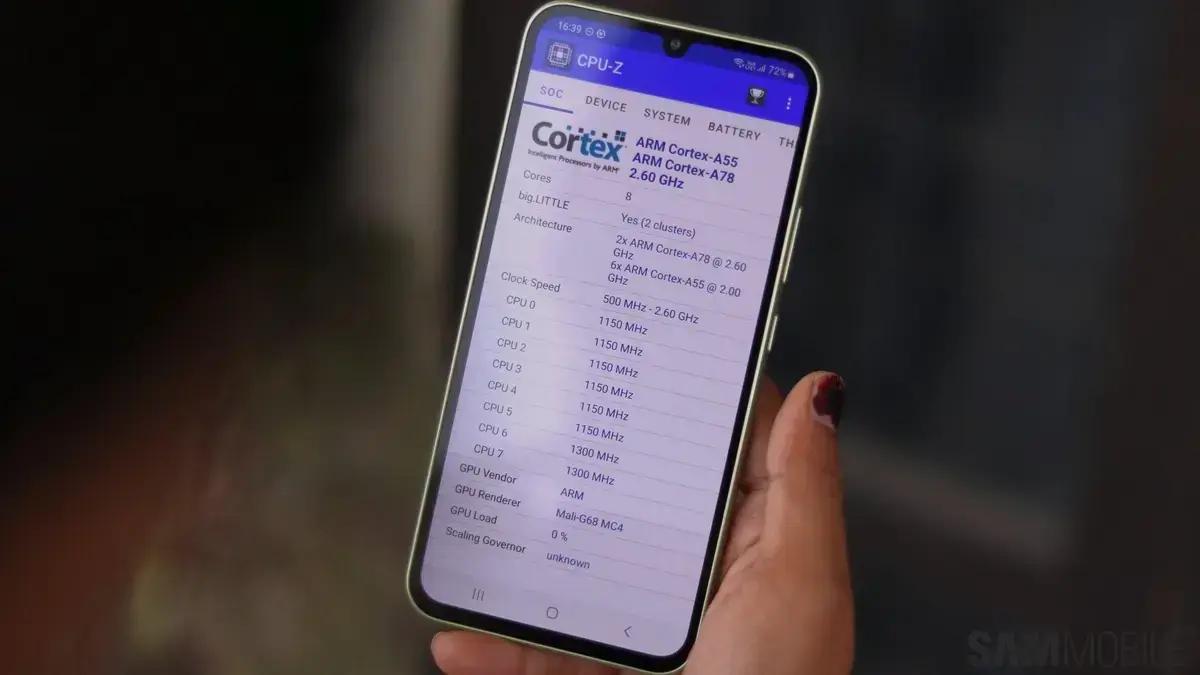Galaxy A34 recebe atualização com suporte a Vulkan e ferramenta GPUWatch