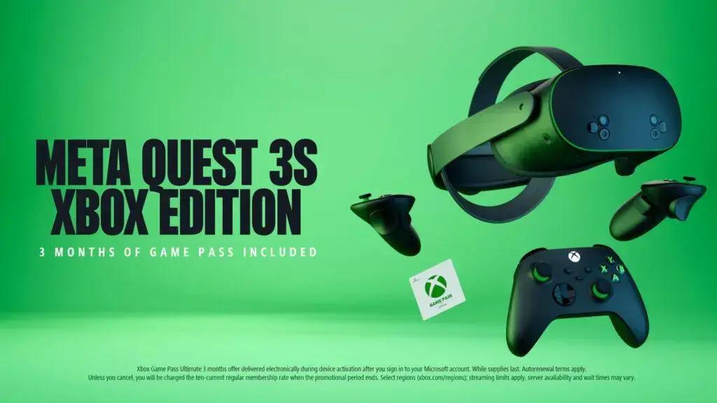 Microsoft e Meta confirmam lançamento do headset Meta Quest 3S Xbox Edition