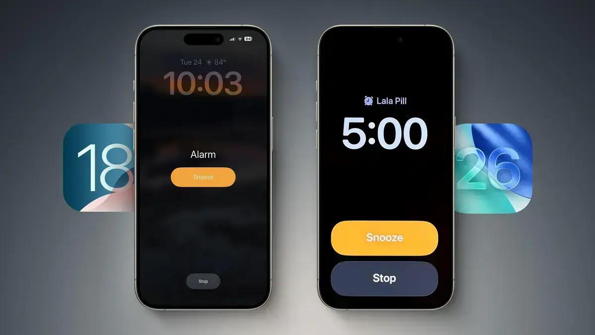 Novo design de alarme no iOS 26 pode facilitar erros ao despertar