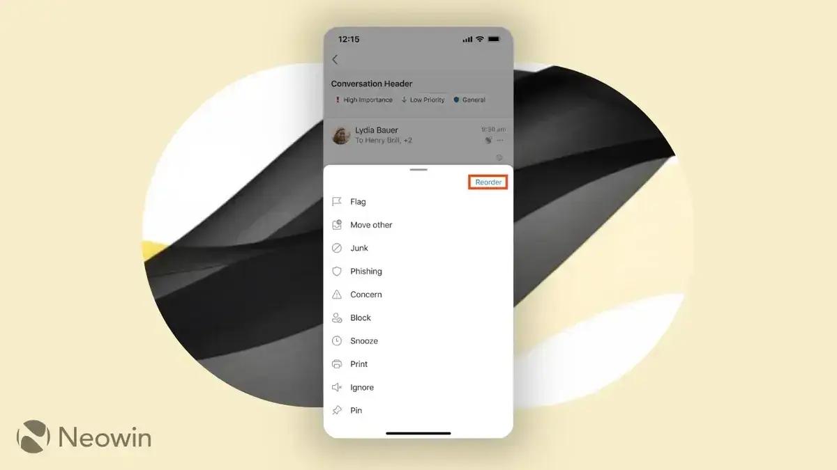 Como personalizar a barra de ações no Outlook para dispositivos móveis