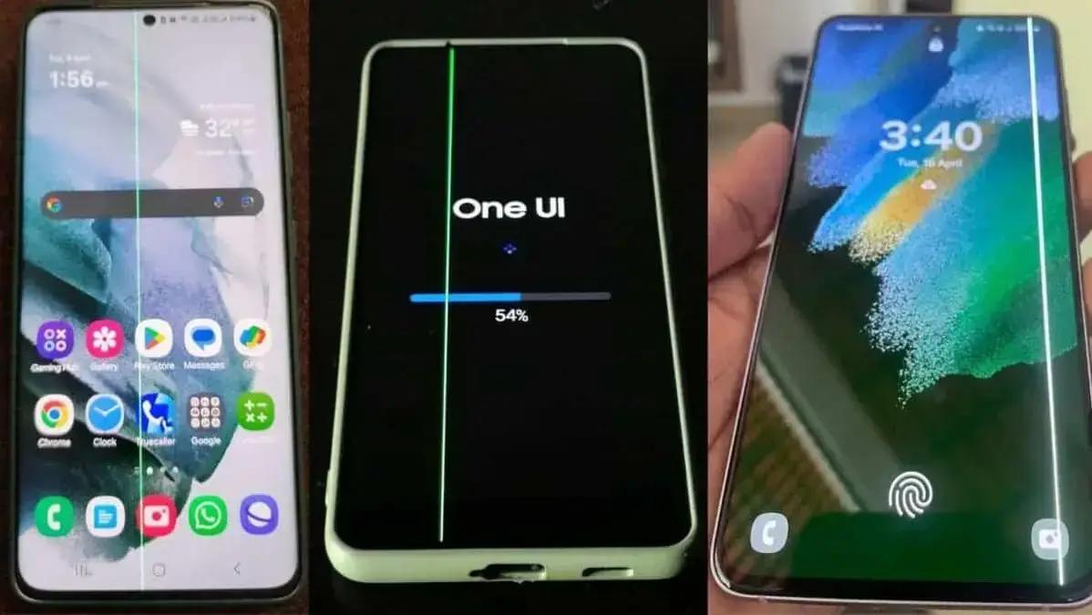 Como evitar a linha verde na tela de celulares Galaxy