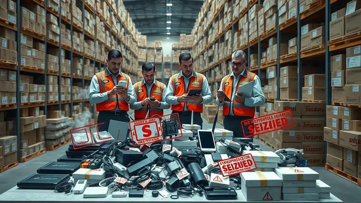 Anatel apreende 3,3 mil produtos irregulares em armazéns da Amazon e Mercado Livre