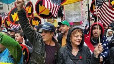 Mark Ruffalo e outras celebridades de Hollywood protestam contra Trump nos EUA