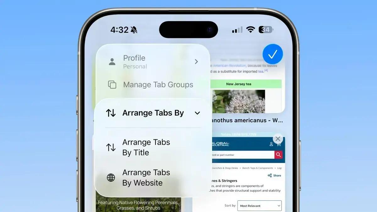Safari no iOS 26 ganha recurso para organizar abas com inteligência artificial