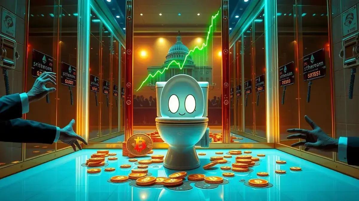 Criptomoeda meme Skibidi Toilet Coin dispara 80% após menção em audiência nos EUA