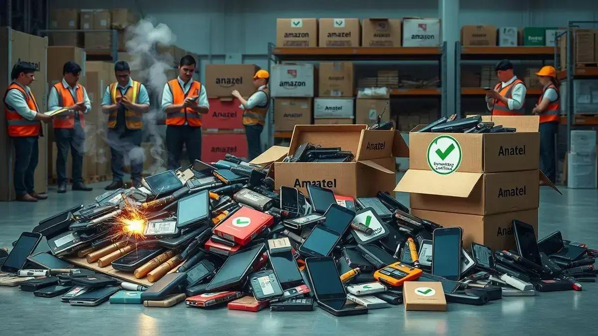 Anatel apreende 3,3 mil produtos irregulares em armazéns da Amazon e Mercado Livre
