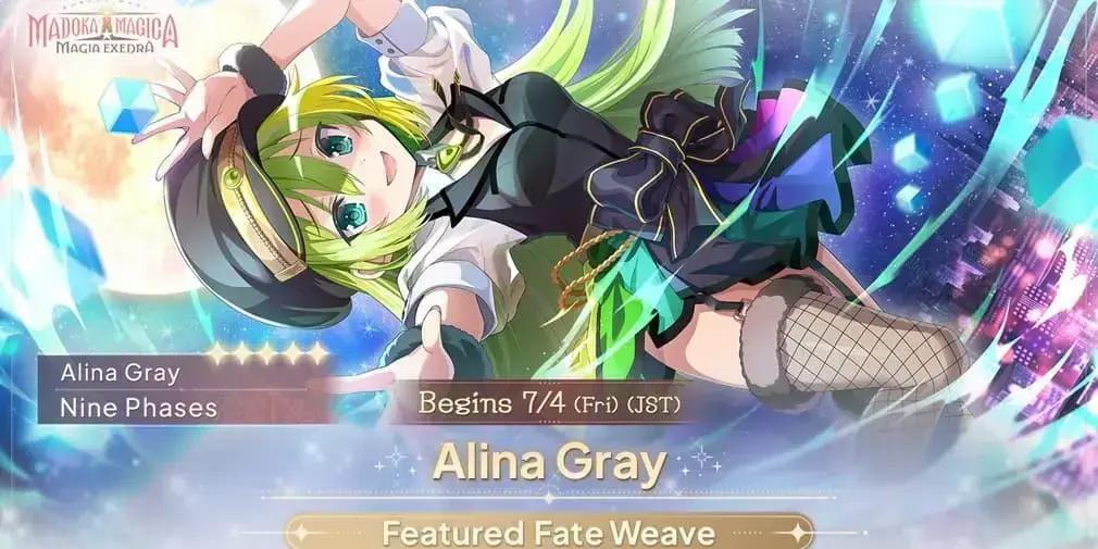 Novos personagens em Puella Magi Madoka Magia Exedra destacam Alina Gray de cinco estrelas
