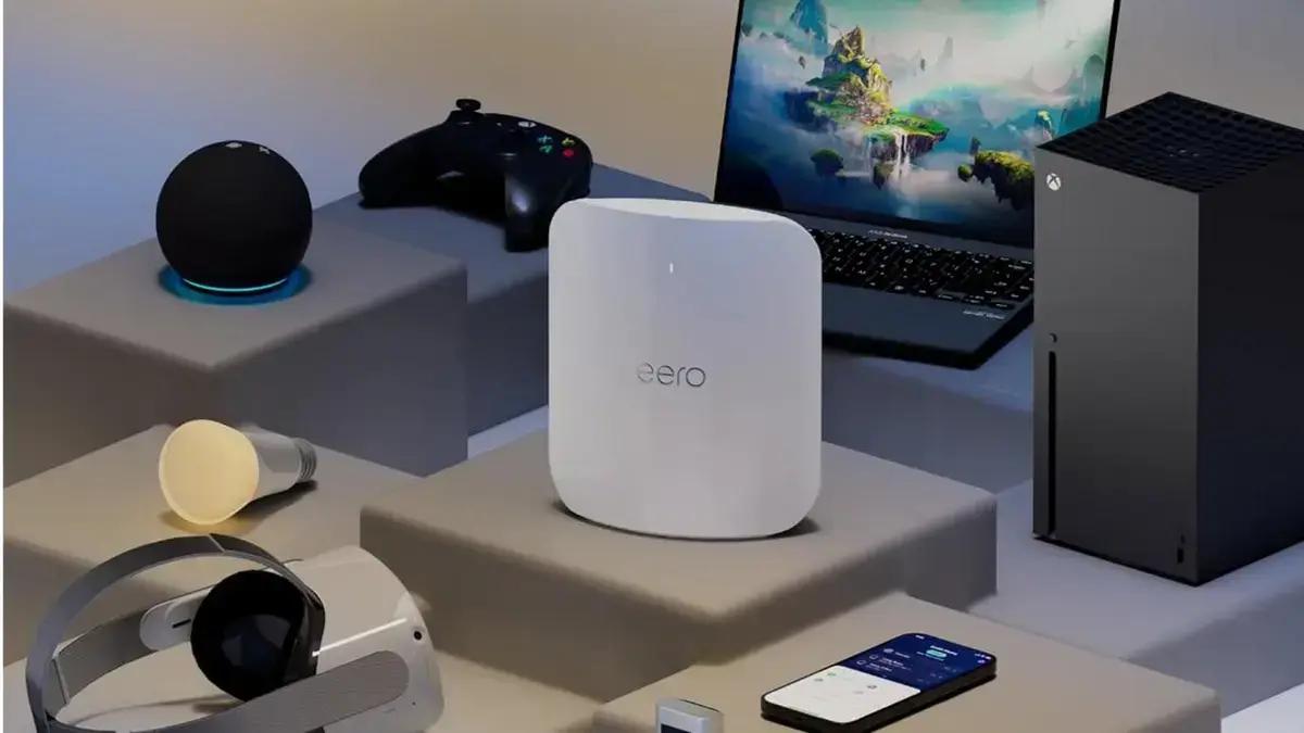 Sistema mesh Wi-Fi Eero Max 7 em promoção durante o Prime Day no exterior