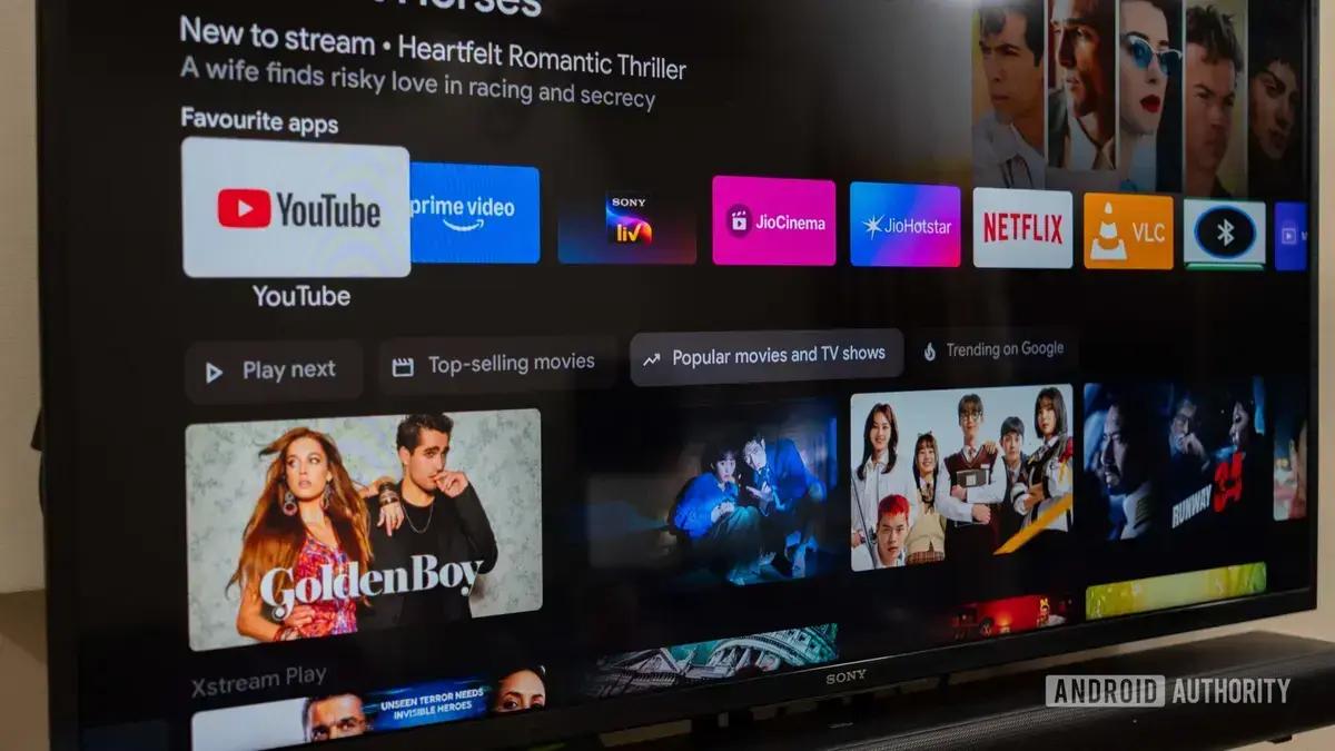 Atualizações na tela inicial do Android TV podem alterar sua experiência