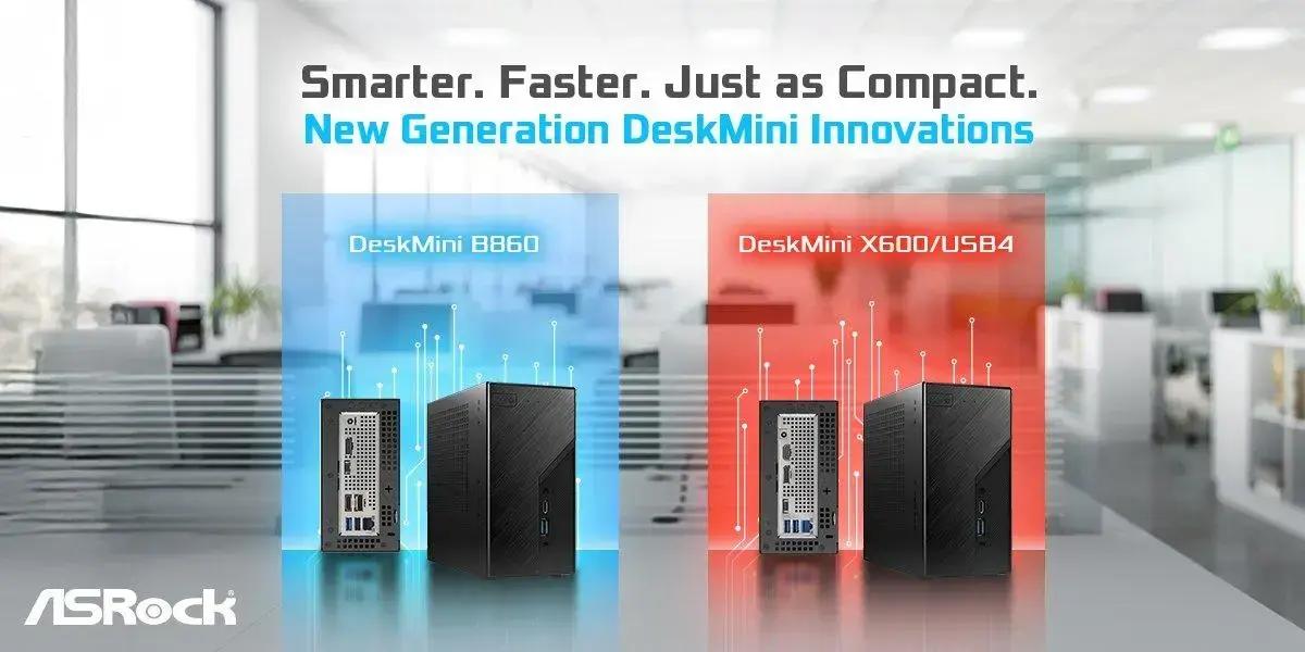 LanÃ§amento de mini PCs DeskMini B860 e X600 pela ASRock