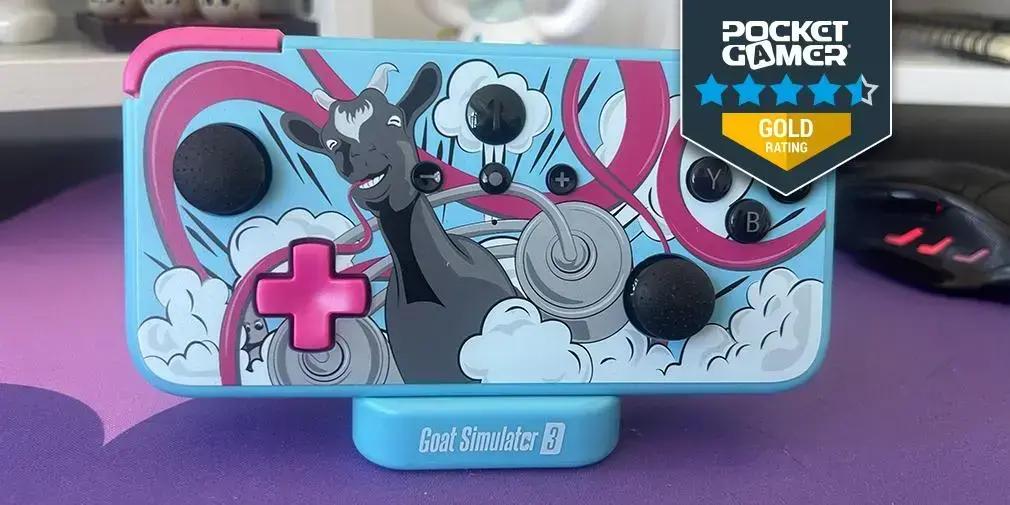 Controle para jogar Goat Simulator com cores divertidas e estilo único