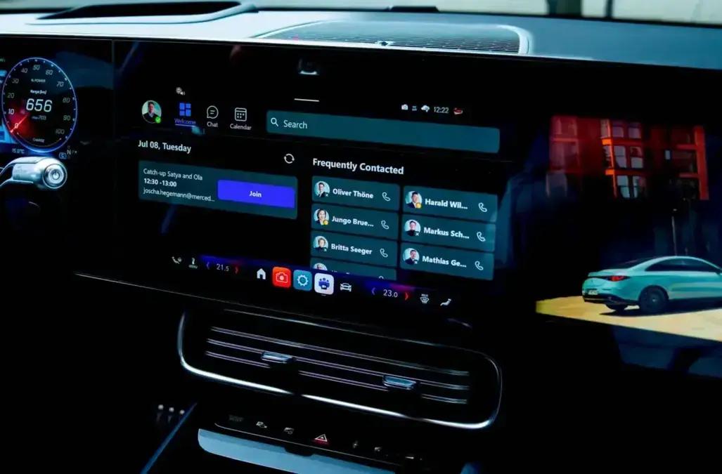 Mercedes-Benz integra Microsoft Teams e Microsoft 365 Copilot para melhorar a produtividade no carro