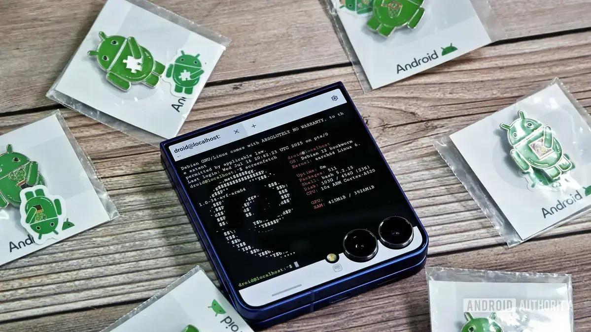 Linux Terminal no Galaxy Z Flip 7 chega com suporte a ambientes virtuais
