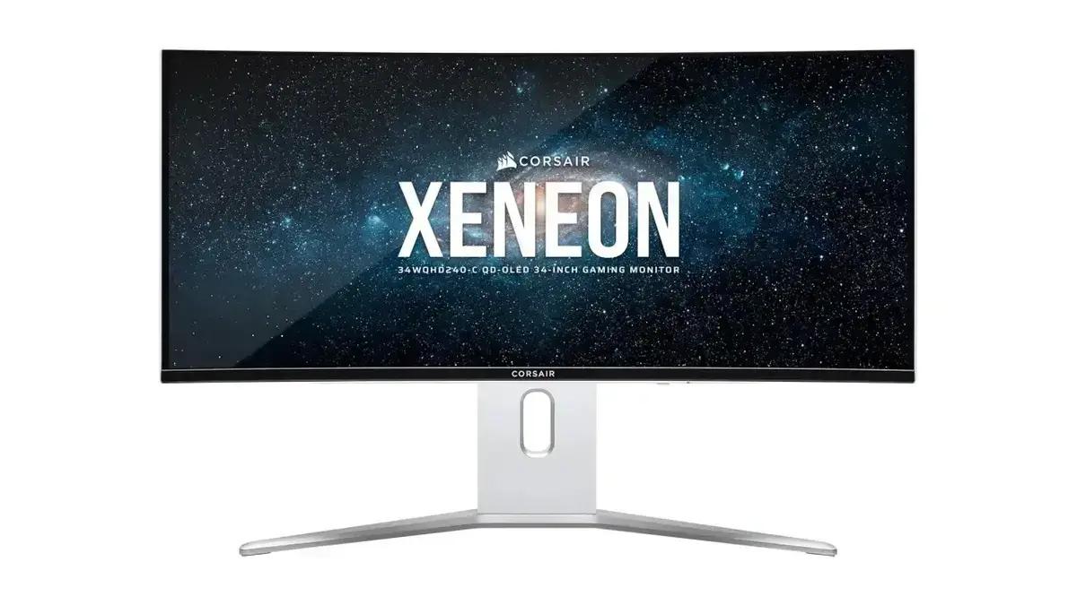 Monitor de jogos Corsair Xeneon 34WQHD240-C com tecnologia QD-OLED disponível nos EUA