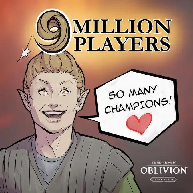 Oblivion Remastered alcança mais de 9 milhões de jogadores no mundo