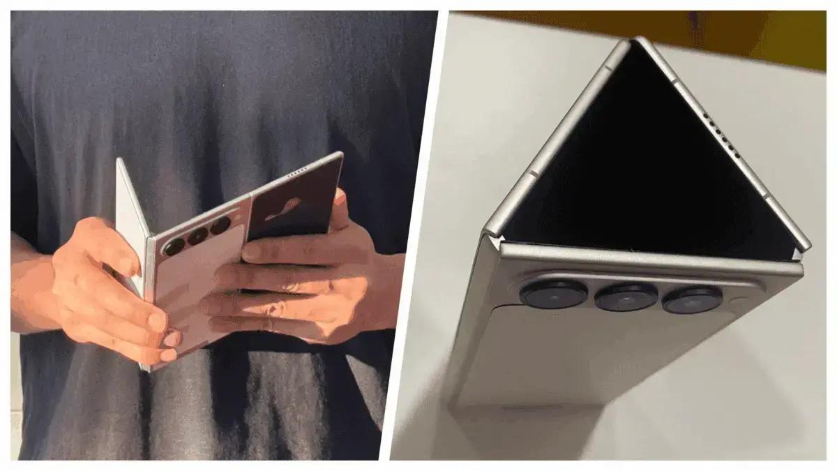 Conceito de smartphone dobrável com duas dobras aperta os limites atuais