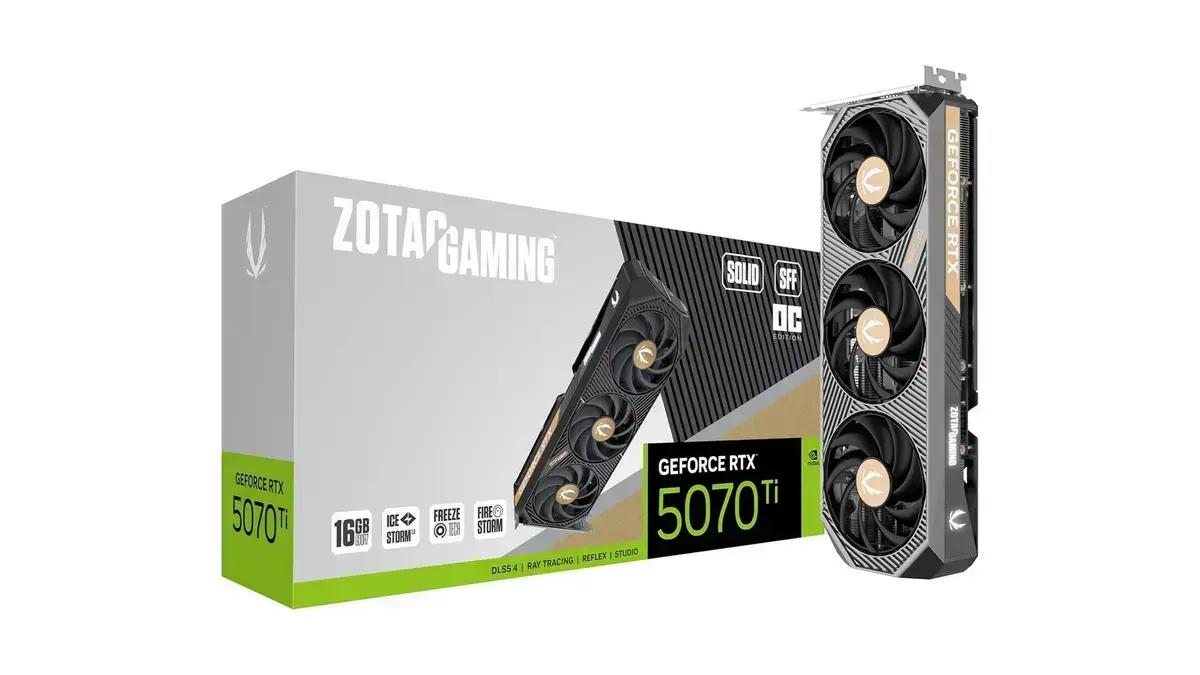 Placa RTX 5070 Ti ZOTAC GAMING disponível por desconto para jogos no Prime Day 2025