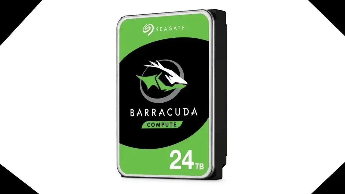 Disco Seagate BarraCuda de 24 TB com preço atrativo