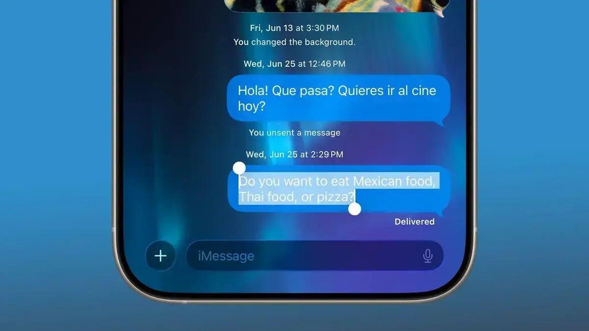 iOS 26 melhora recurso de seleção no aplicativo Mensagens