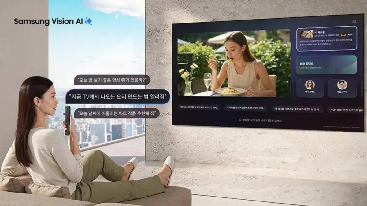 Samsung aprimora TVs com IA e interação por voz