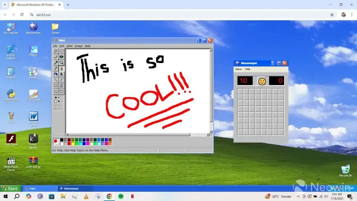 Emulação do Windows XP na web: inovação tecnológica-reviver sistemas antigos