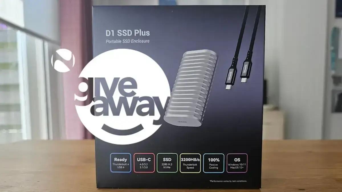 Participe do sorteio e concorra a gabinete externo D1 SSD Plus com suporte a USB4