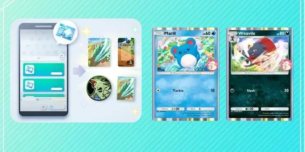Evento Wonder Pick chega ao Pokémon TCG Pocket com cartas promocionais de Marill e Weavile