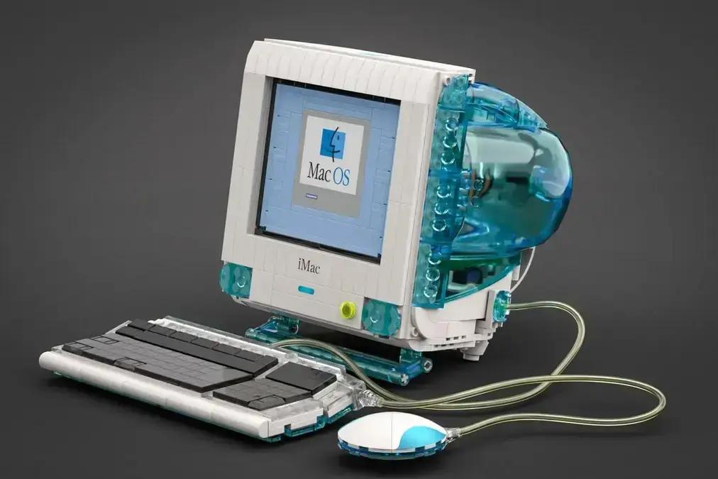 Designer cria réplica do iMac G3 da Apple em LEGO clássico azul Bondi