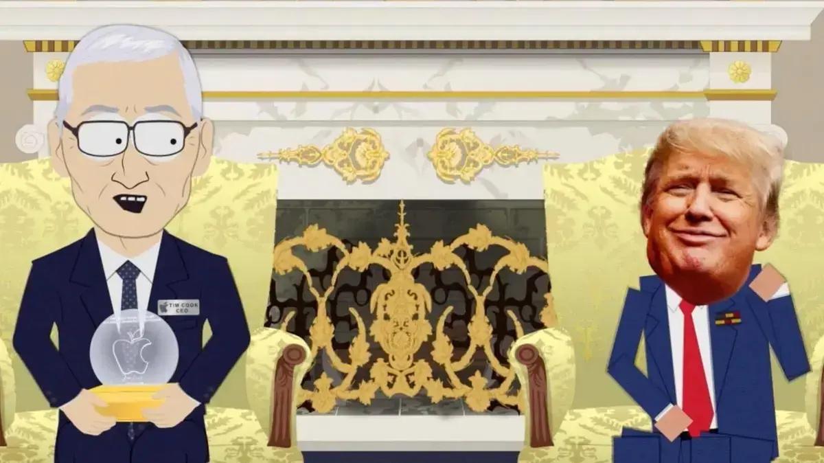 Tim Cook, CEO da Apple, é destaque em episódio recente de South Park