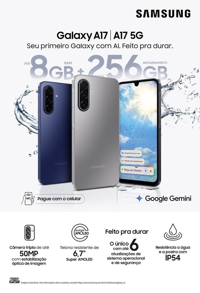 Samsung Galaxy A17 e A07: Inteligência Artificial chega a smartphones de entrada 2