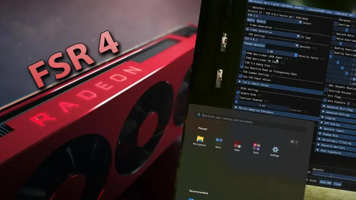 Arquivos vazados do AMD FSR 4 permitem ativar a tecnologia em GPUs antigas no Windows