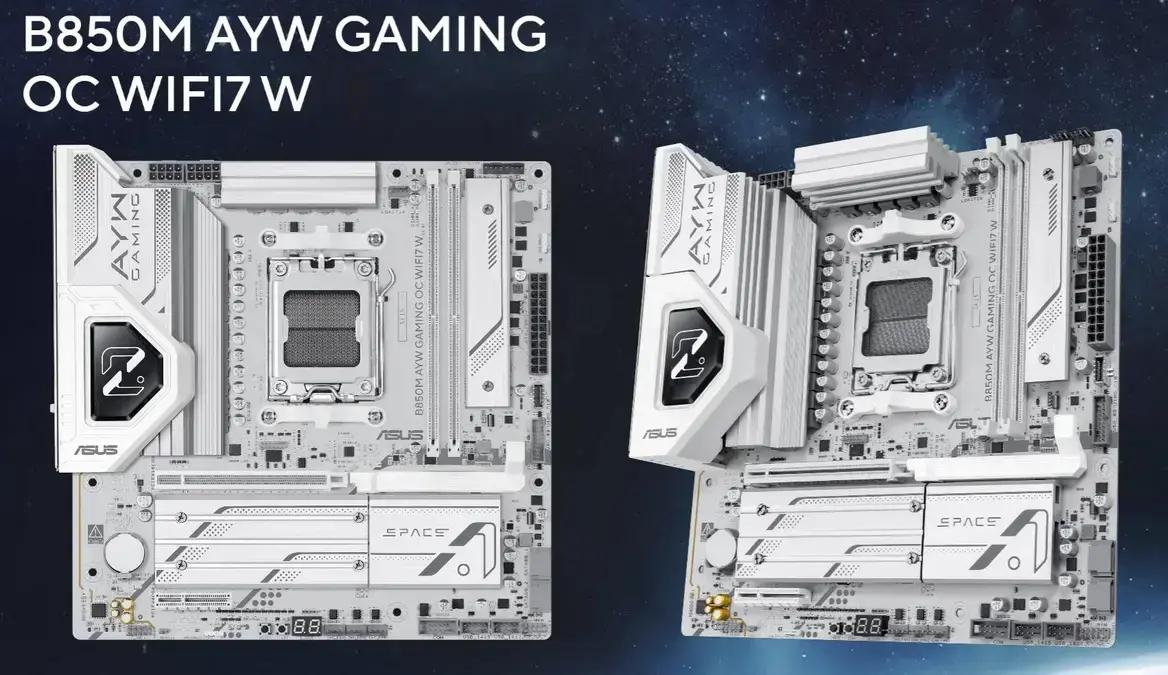 ASUS lança placa-mãe B850M Gaming OC com suporte para overclock de até 10.400 MT/s e design branco