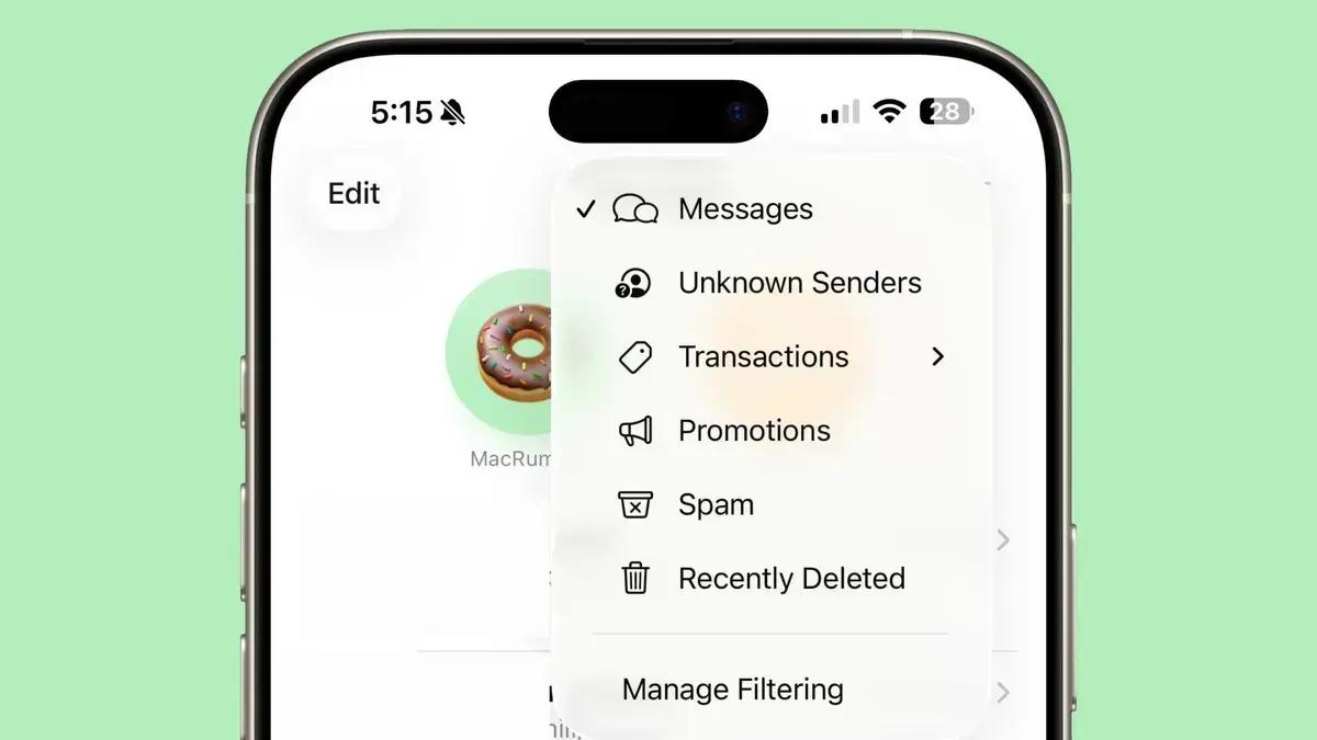 iOS 26: Saiba Como Filtrar Mensagens de Remetentes Desconhecidos