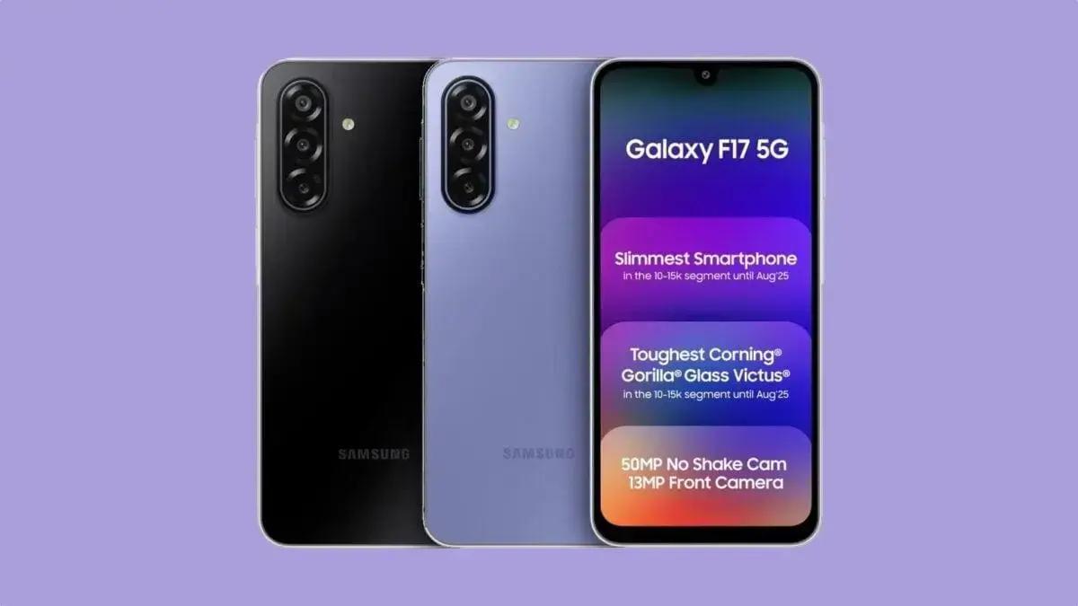 Samsung lança celular acessível Galaxy F17 5G com corpo resistente e várias atualizações de sistema