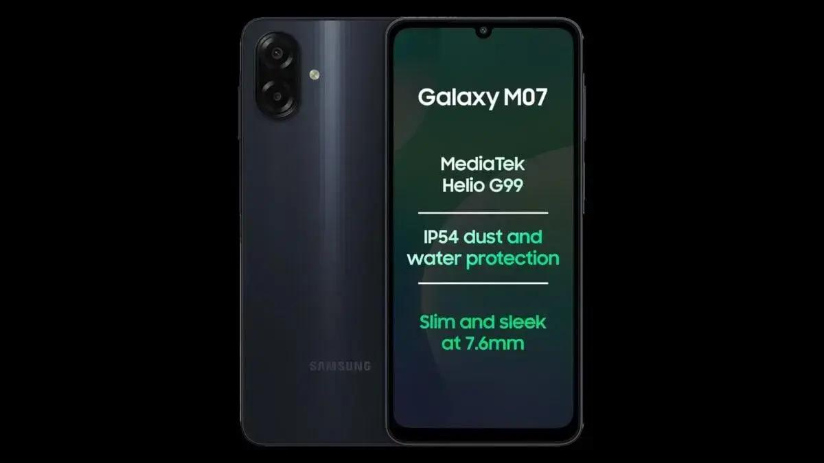 Samsung lança discretamente o Galaxy M07 na Índia