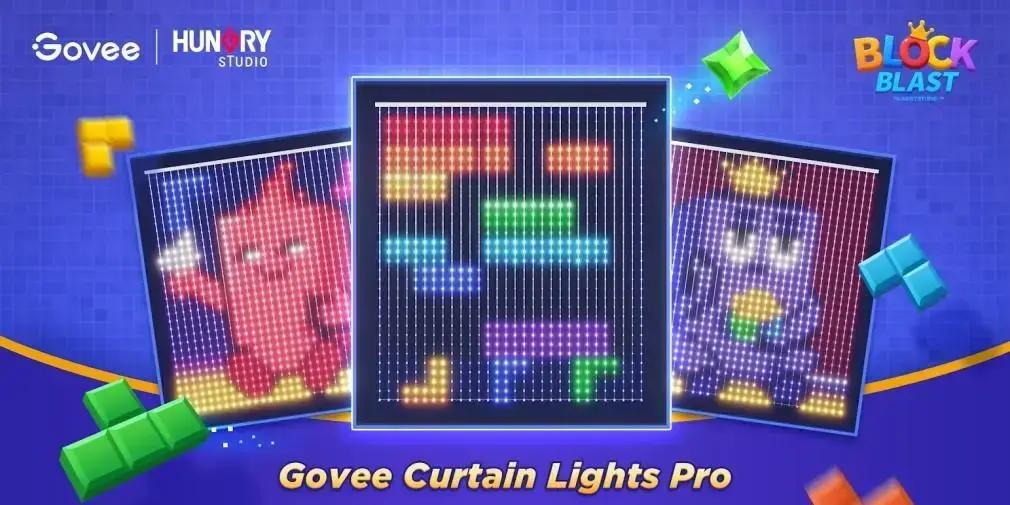 Block Blast! faz parceria com Govee para iluminar ambientes com Curtain Lights Pro
