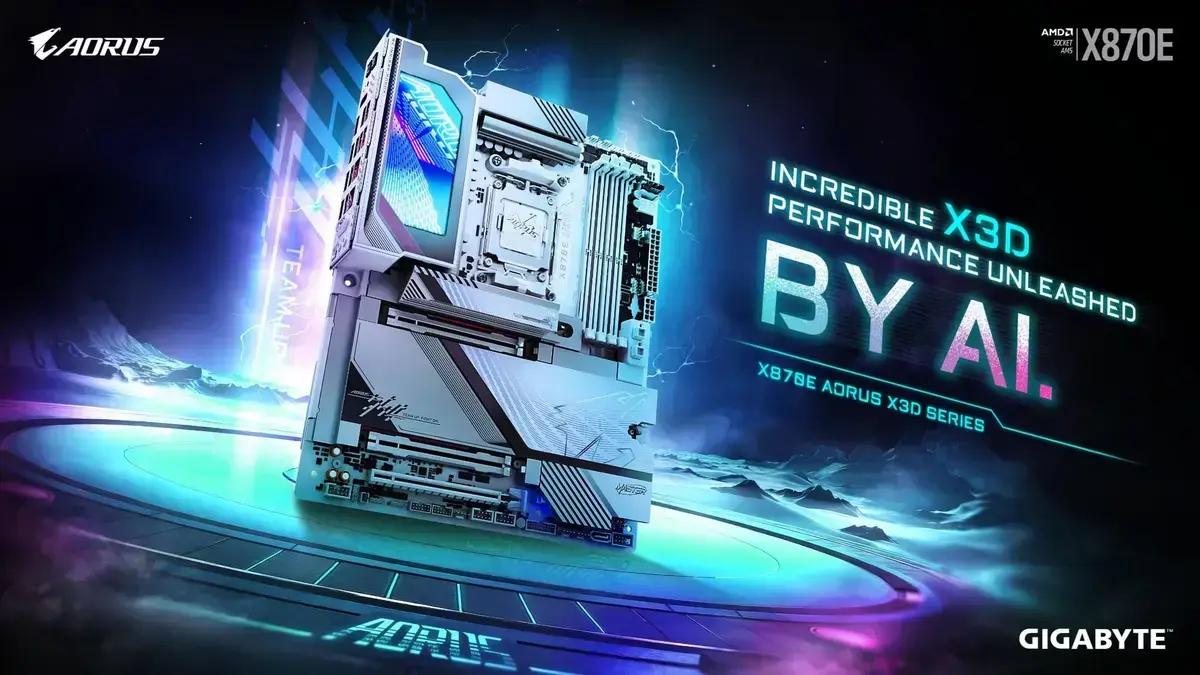 Gigabyte lança motherboards X870E AORUS X3D com até 25% mais desempenho para jogos