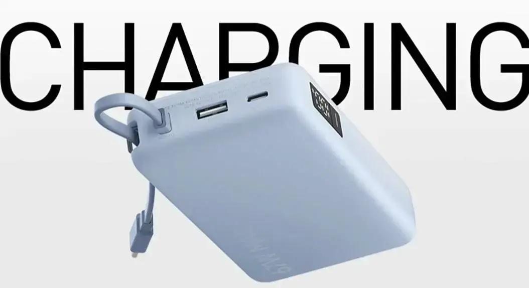 Xiaomi apresenta power bank de 20.000mAh com carregamento rápido de 67W e cabo integrado