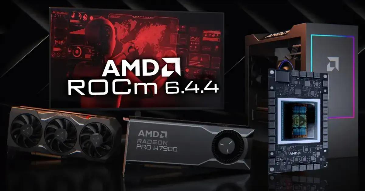 AMD lança ROCm 6.4.4 com suporte ao PyTorch no Windows para GPUs Radeon e APUs Ryzen AI