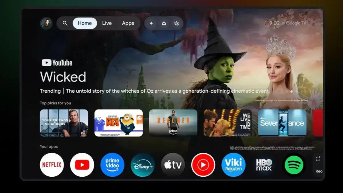 Atualização da tela inicial do Google TV chega a mais dispositivos